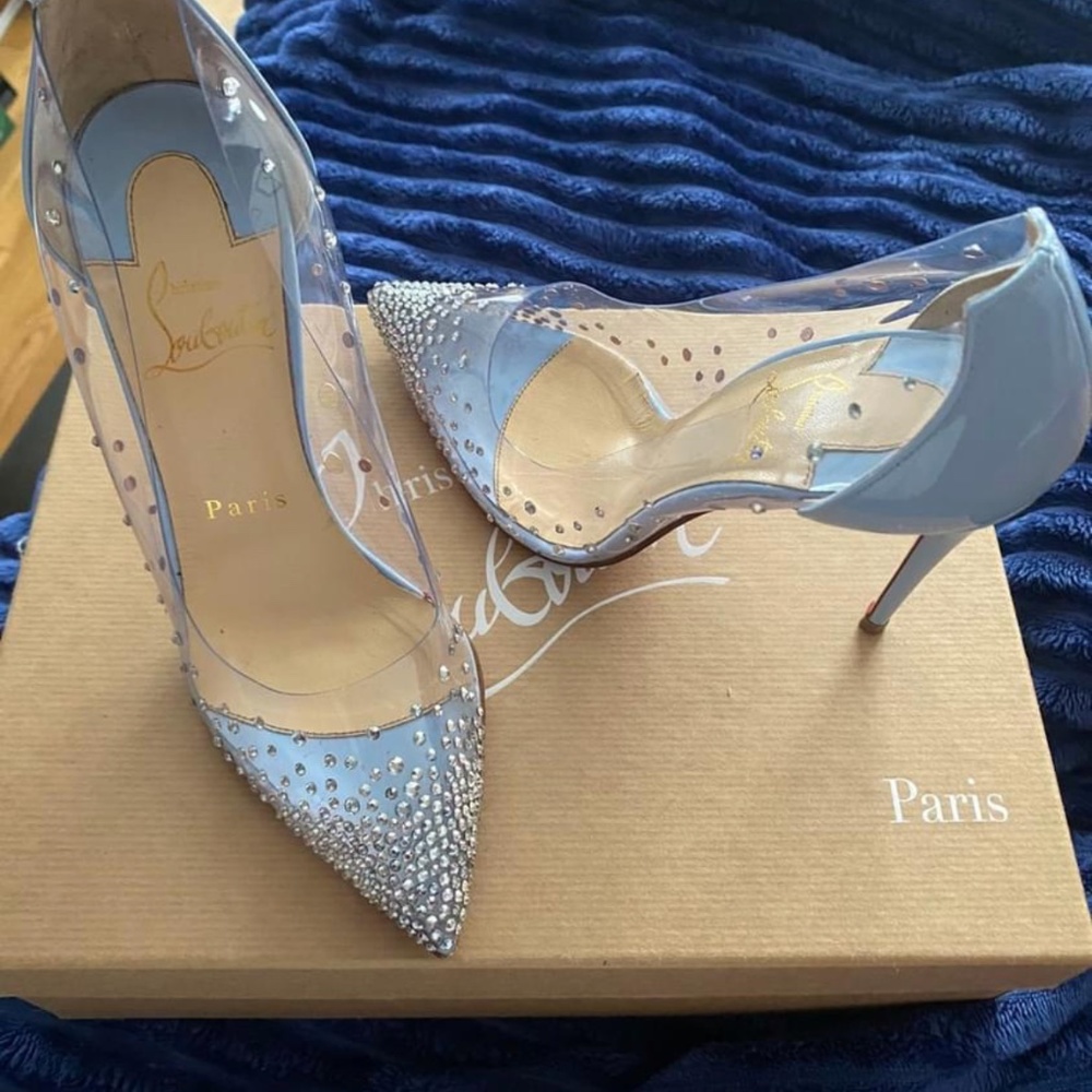 Louboutin degrasstrass pvc heels